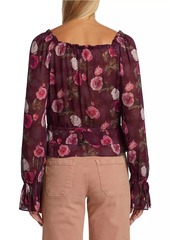 Paige Lanea Floral Silk Blouse