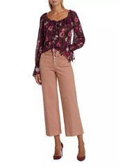 Paige Lanea Floral Silk Blouse