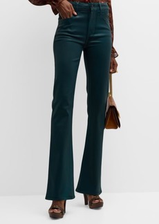 Paige Laurel Canyon High Rise Coated Flare Jeans