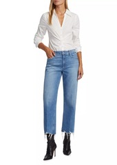 Paige Leenah Straight-Leg Cropped Jeans