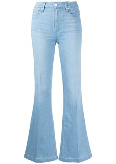 Paige logo-patch flared jeans