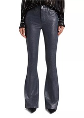 Paige Lou Lou Shimmer High-Rise Stretch Flare Pants