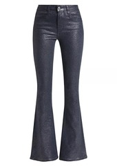 Paige Lou Lou Shimmer High-Rise Stretch Flare Pants