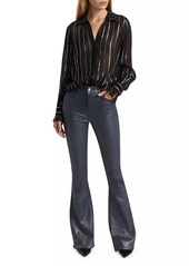 Paige Lou Lou Shimmer High-Rise Stretch Flare Pants