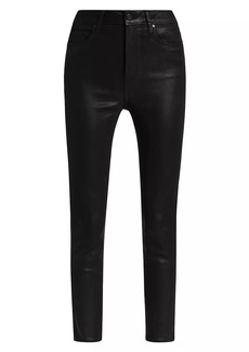 Paige Margot Coated Ankle Skinny Jeans