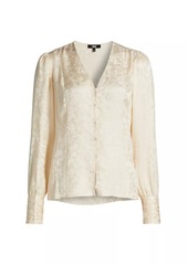 Paige Marielle Jacquard Silk Top