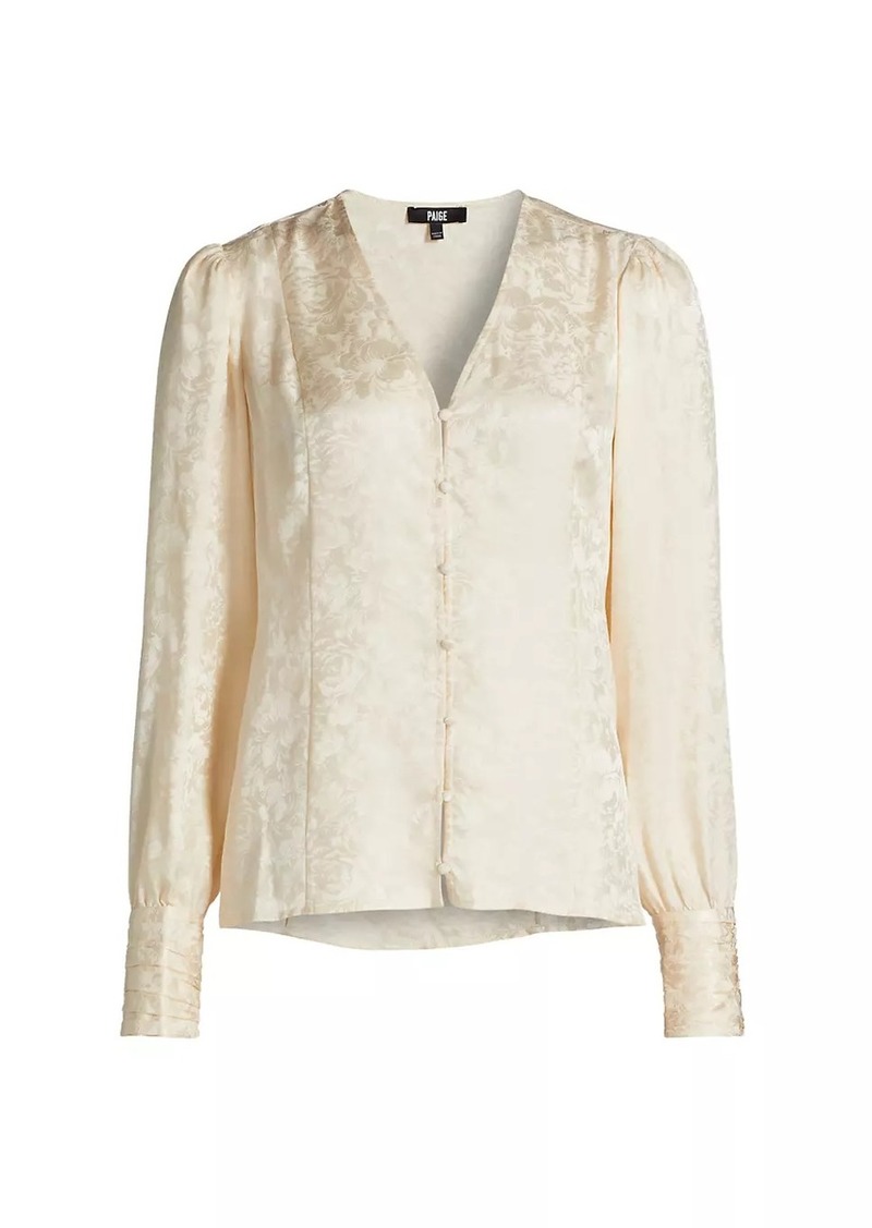 Paige Marielle Jacquard Silk Top