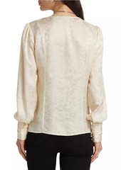 Paige Marielle Jacquard Silk Top