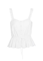 Paige Marsa Eyelet-Embroidered Peplum Top