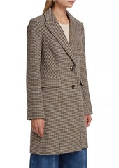 Paige Merav Houndstooth Single-Breasted Coat