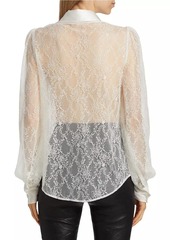 Paige Mindel Lace Tieneck Blouse