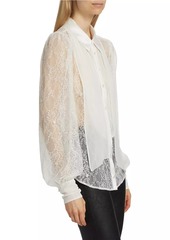 Paige Mindel Lace Tieneck Blouse