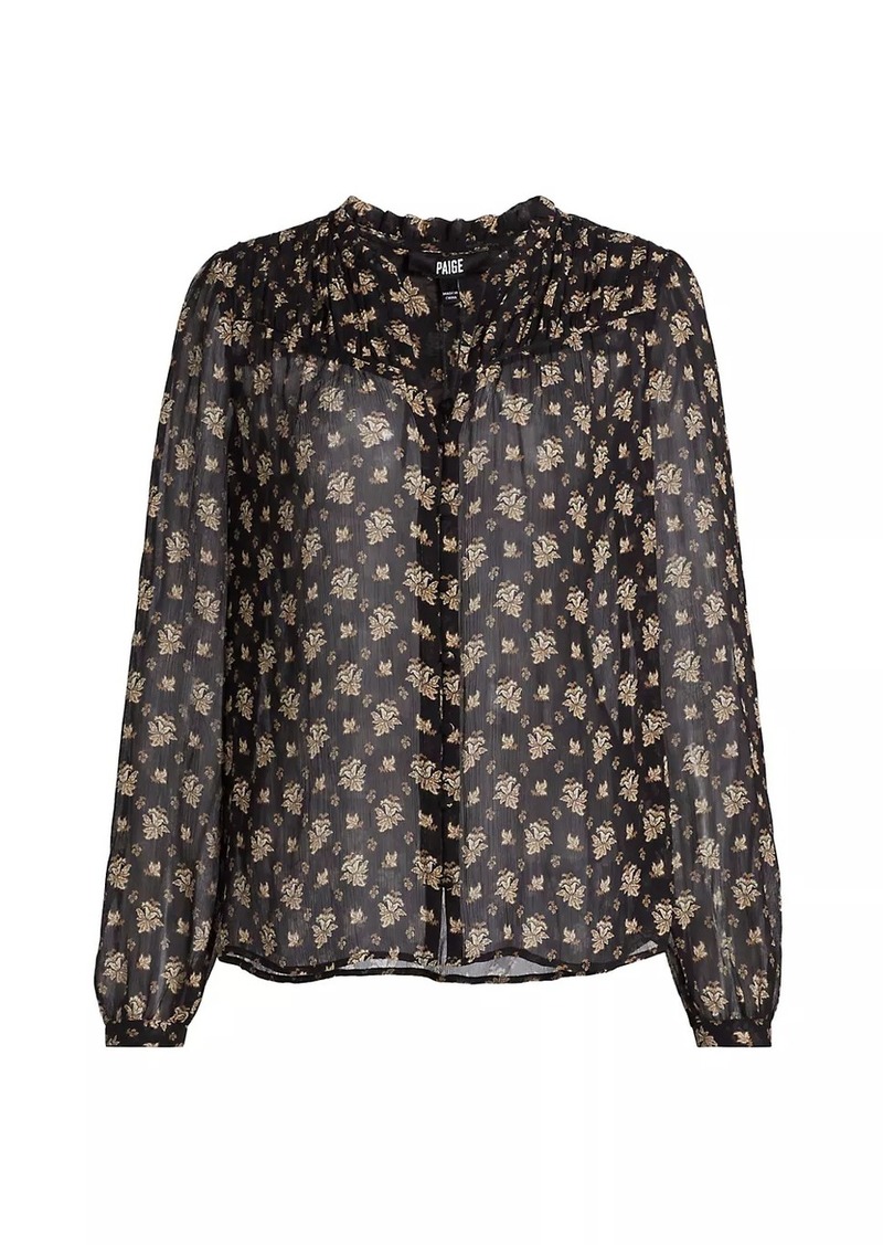 Paige Monika Floral Silk Blouse