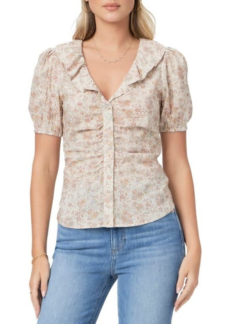 PAIGE Adara Floral Short Sleeve Button-Up Shirt