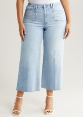 PAIGE Anessa Raw Hem Wide Leg Jeans