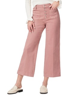 Paige Anessa High Rise Ankle Wide Leg Jeans in Vintage Blush