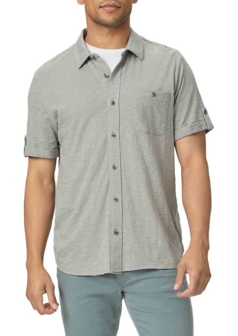 PAIGE Brayden Knit Short Sleeve Button-Up Shirt
