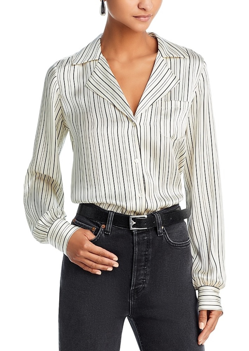 Paige Capriana Striped Silk Shirt