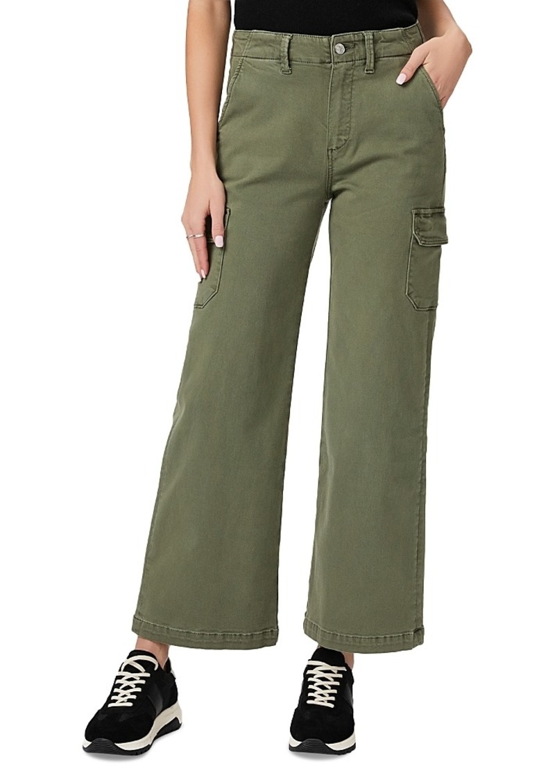 Paige Carly Wide Leg Cargo Pants in Vintage Ivy Green