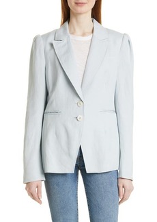 PAIGE Chelsee Puff Sleeve Blazer in Dove Grey at Nordstrom