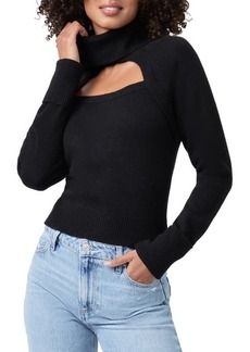 PAIGE Cherise Cutout Turtleneck Wool Blend Sweater