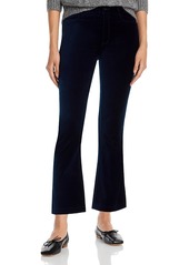 Paige Claudine High Rise Velvet Ankle Flare Jeans in Deep Navy