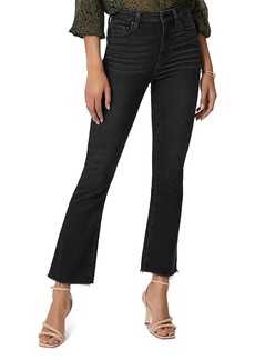 Paige Claudine High Rise Ankle Flare Jeans in Black Lotus