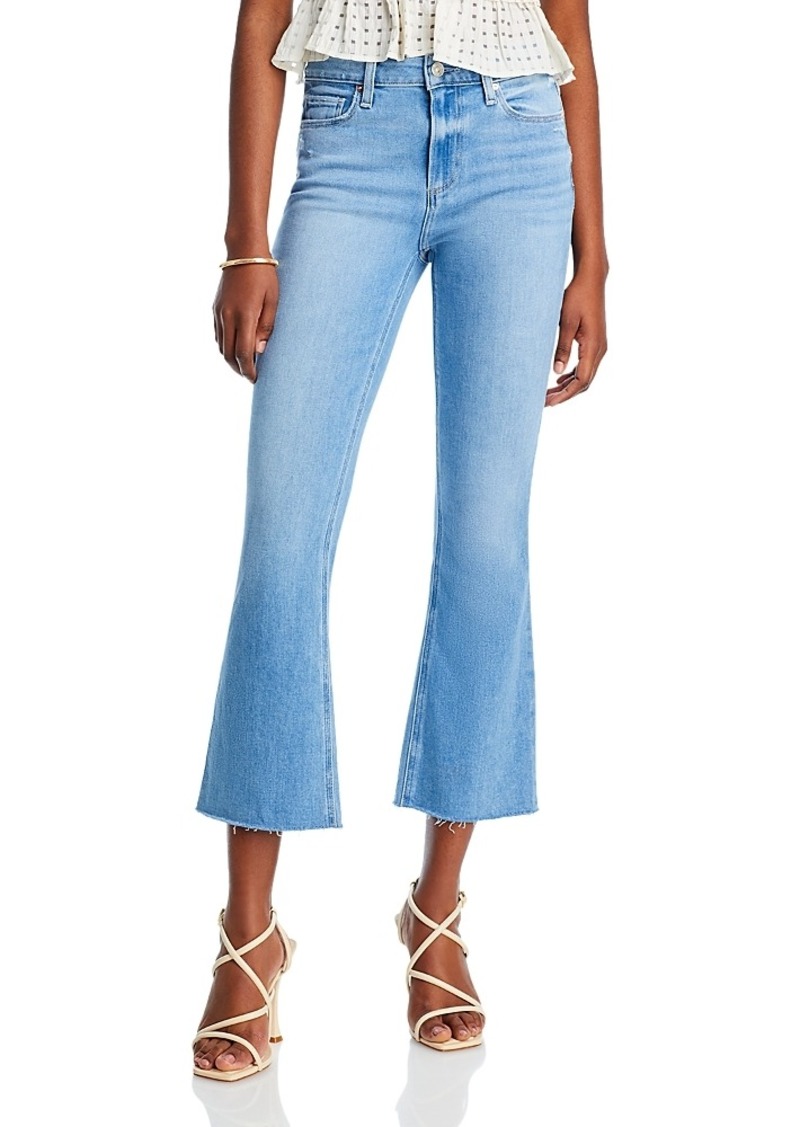 Paige Colette High Rise Crop Flare Jeans in Helena