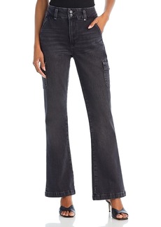 Paige Dion High Rise Cargo Jeans in Oblivion