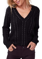 PAIGE Dorthea Metallic V-Neck Sweater