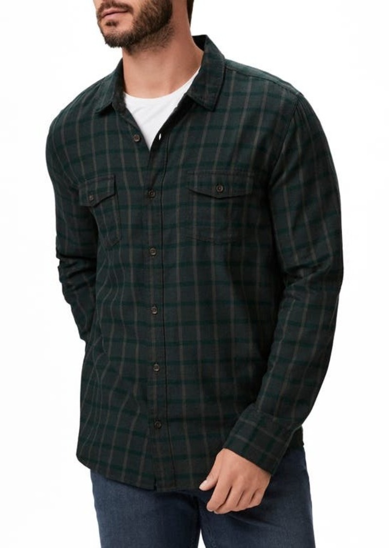 PAIGE Everett Plaid Flannel Button-Up Shirt