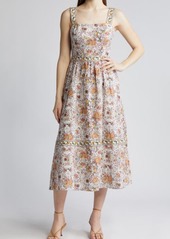 PAIGE Fiori Floral Linen & Cotton Sundress