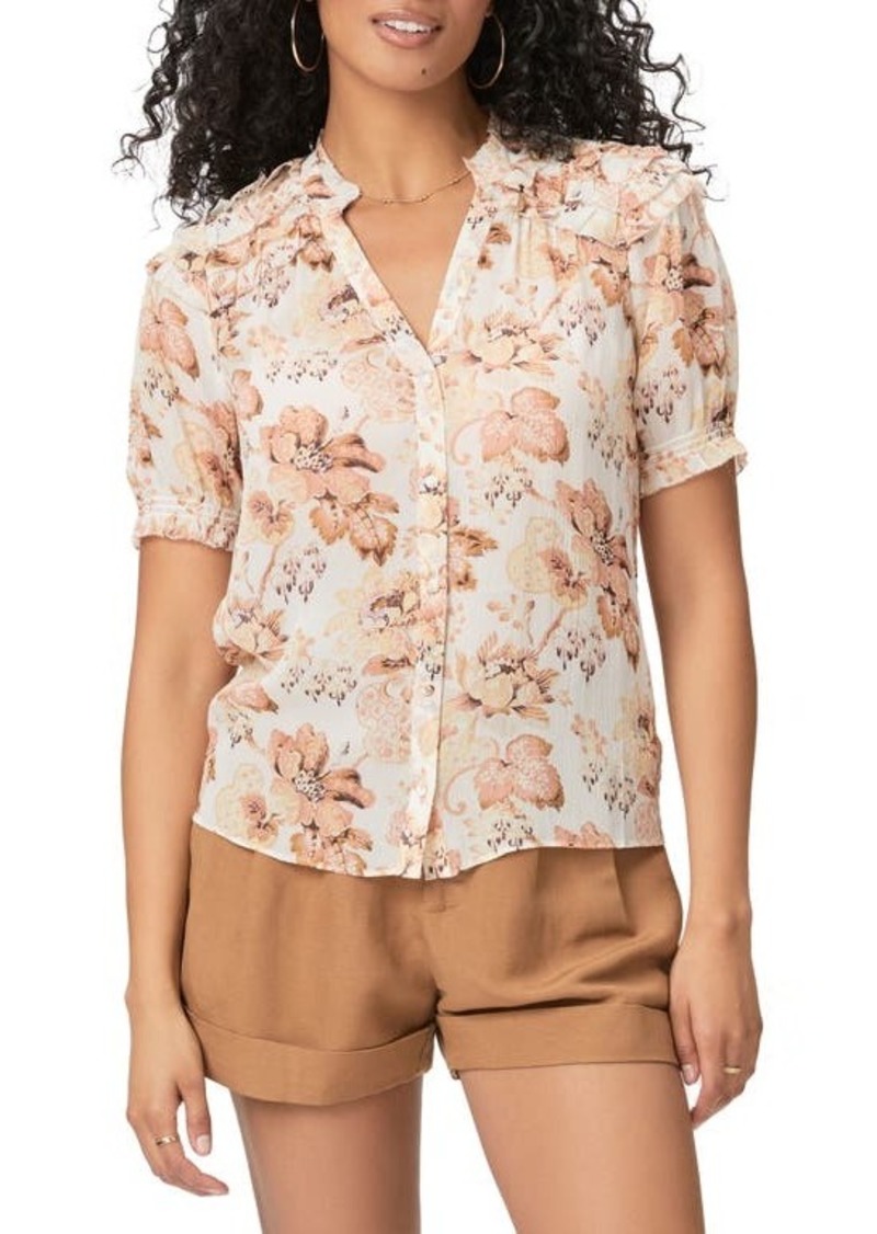 PAIGE Floral Silk Button-Up Shirt