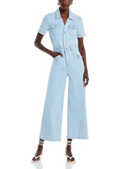 Paige Harper Denim Wide Leg Ankle Jumpsuit