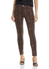 PAIGE Hoxton Ankle Jeans in Coated Brown Snake - 100% Exclusive