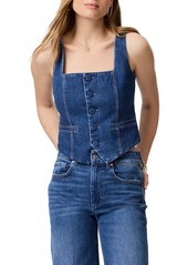 PAIGE Irene Button Front Denim Top