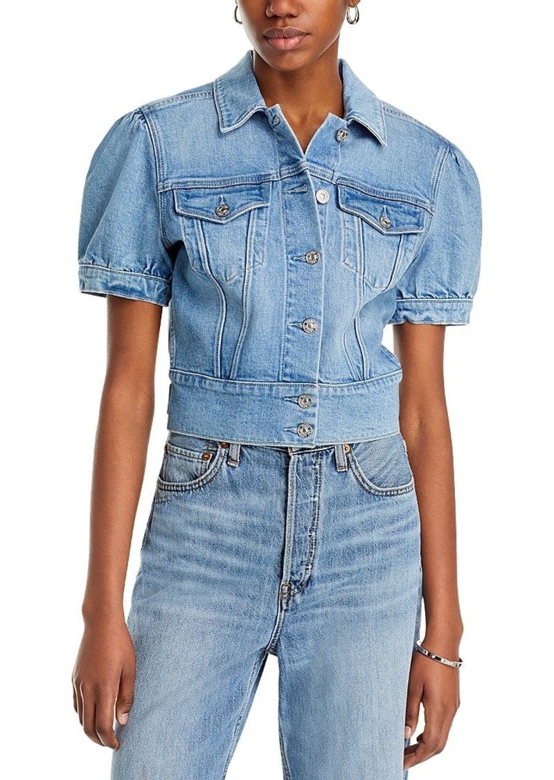 Paige Kendra Puff Sleeve Denim Jacket