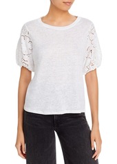 PAIGE Laura Lace Sleeve Top