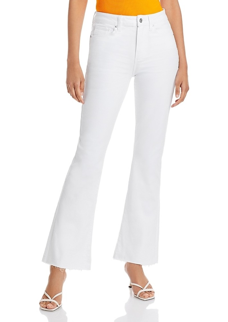 Paige Laurel Canyon High Rise Flare Jeans in Crisp White