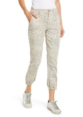 PAIGE Mayslie Animal Print Stretch Twill Joggers