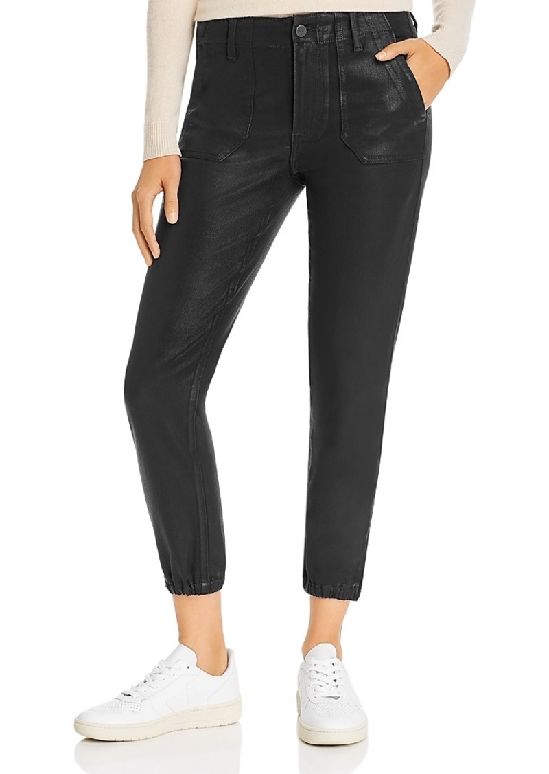 Paige Mayslie Cropped Coated Jogger Pants