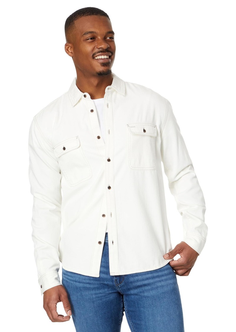 PAIGE Men's Martin Utility Button Up Long Sleeve Shirt WARM MOONLIGHT