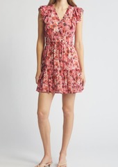 PAIGE Muriel Floral Print Silk Minidress