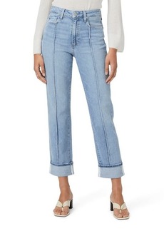 PAIGE Noella Pintuck High Waist Cuffed Ankle Jeans