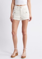 PAIGE Olivia Cargo Denim Shorts