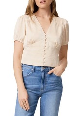 PAIGE Plie Button Front Top