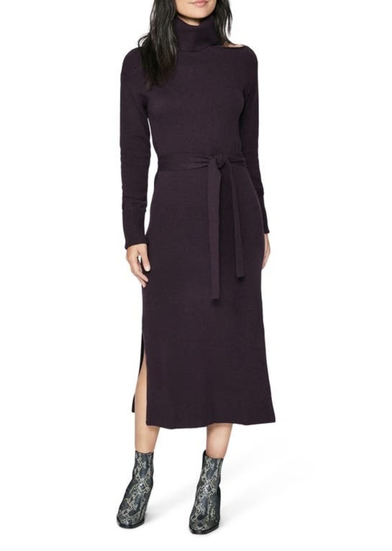 PAIGE Raundi Shoulder Cutout Long Sleeve Wool Blend Sweater Dress