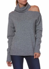 PAIGE Raundi Cutout Shoulder Sweater in Heather Grey at Nordstrom