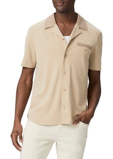 PAIGE Roan Knit Button-Up Camp Shirt