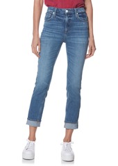 PAIGE Sarah High Waist Straight Slim Leg Jeans in Embarcadero at Nordstrom